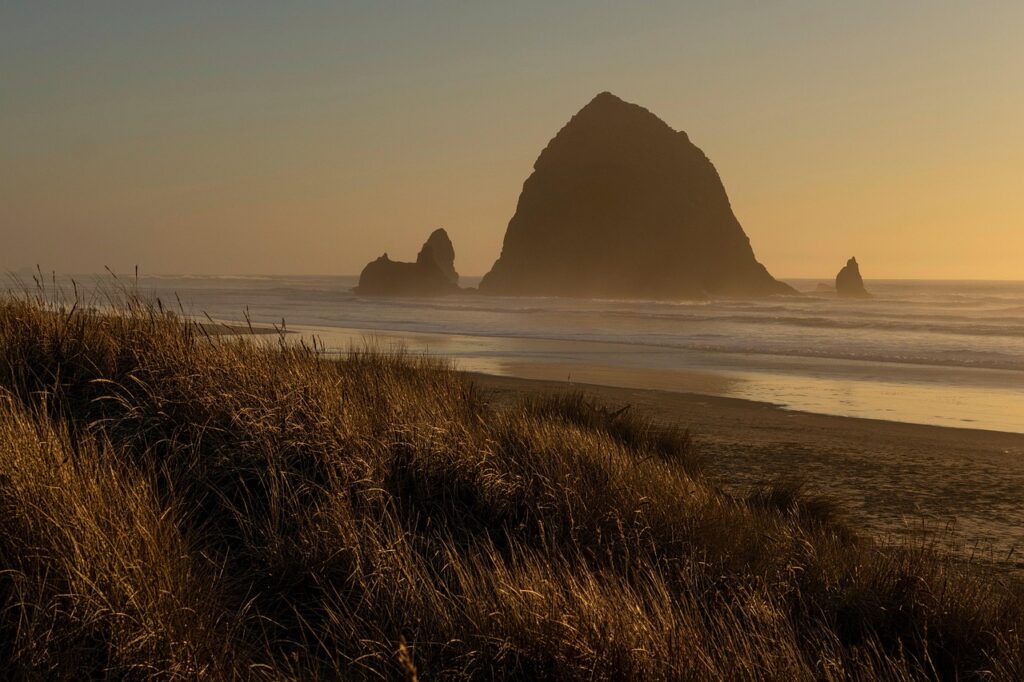 beach sunset oregon