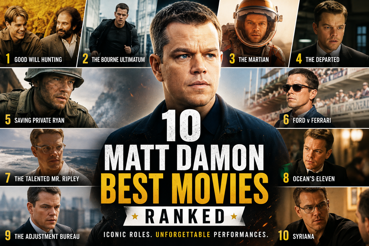 Top 10 Matt Damon Best Movies Ranked