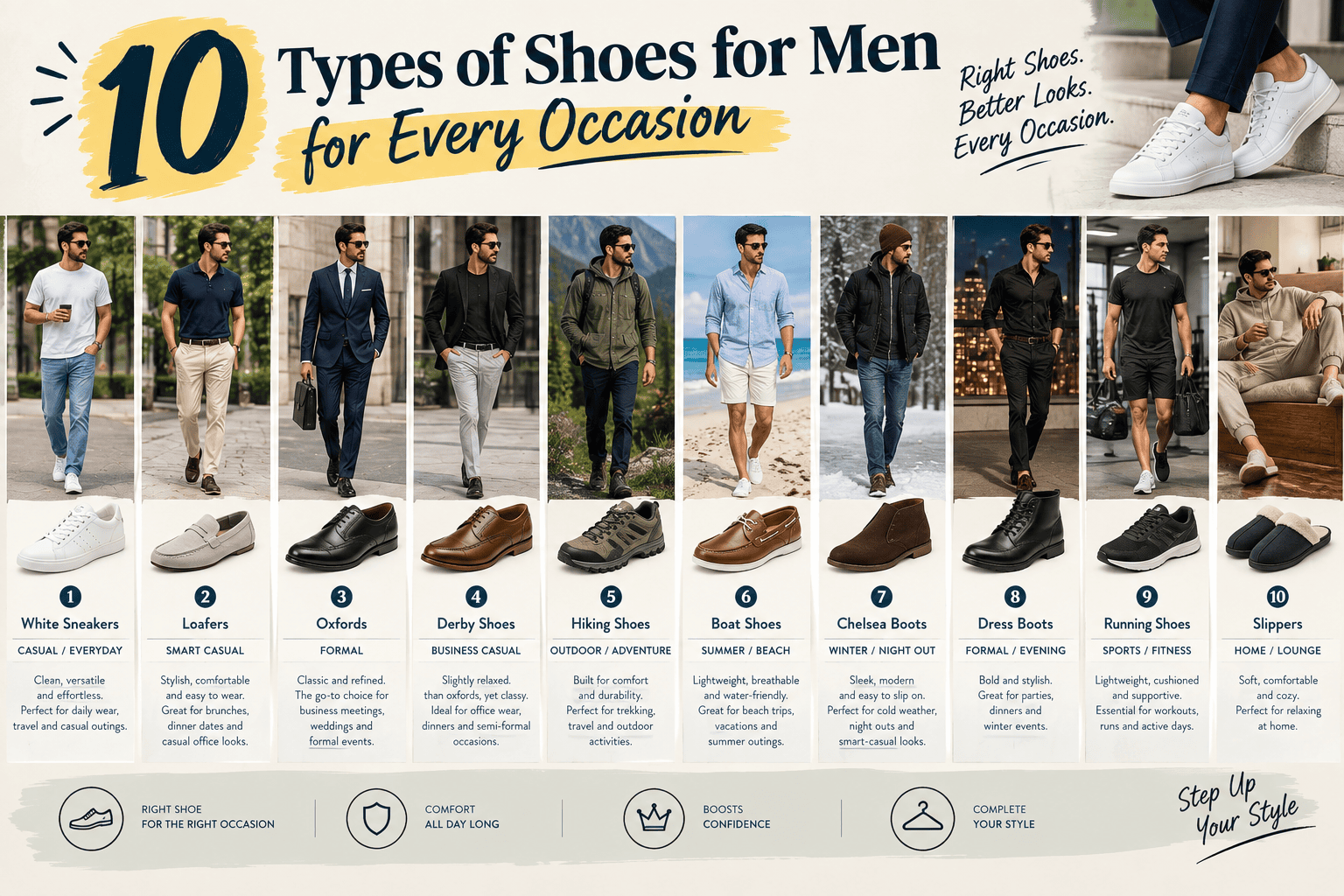 10 Types of Shoes for Men for Every Occasion