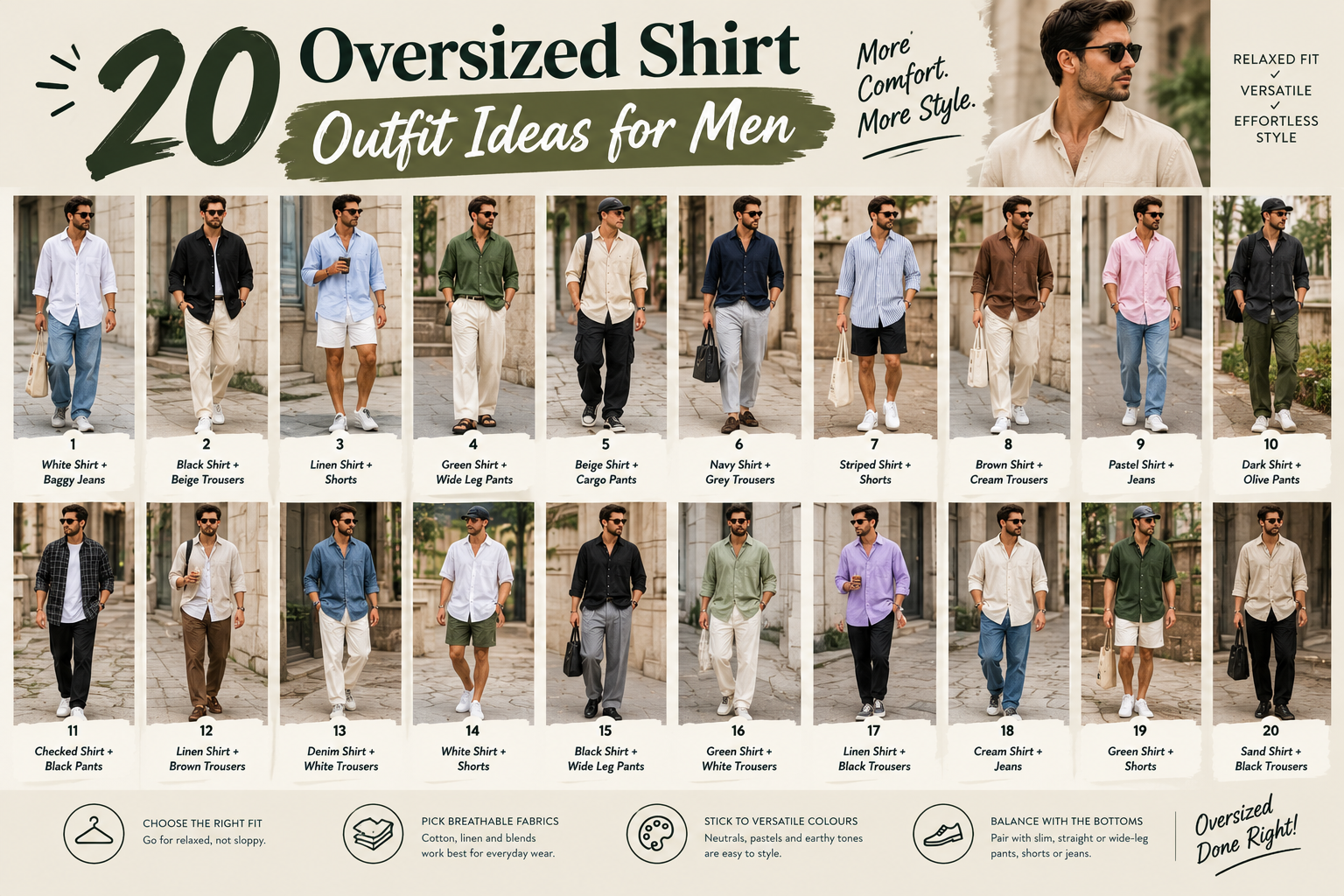 Oversized Shirt Outfit Ideas for Men