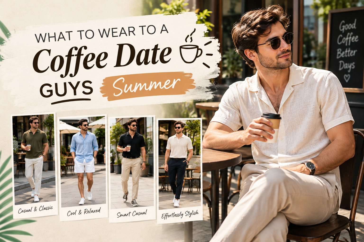 What to Wear to Coffee Date Guys Summer